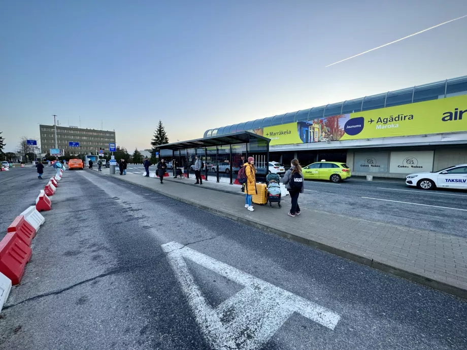 Airport bus stop Riga RIX