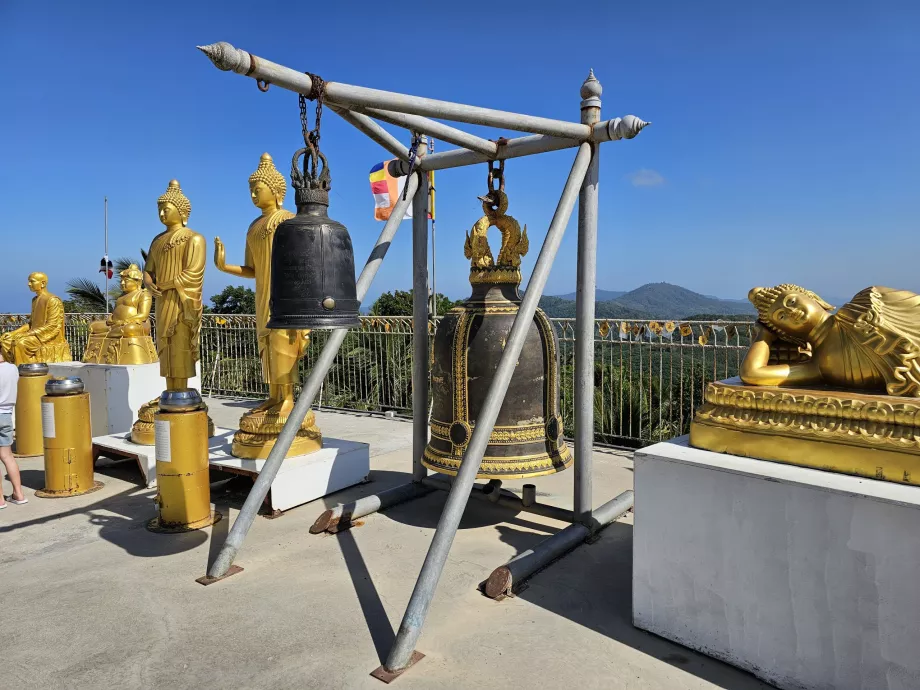 Gold statuettes around the Big Buddha