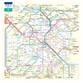 Metro map of central Paris
