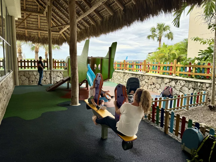 Outdoor playground in the departure hall