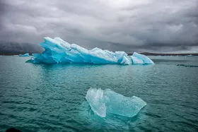 Glacial ice floes