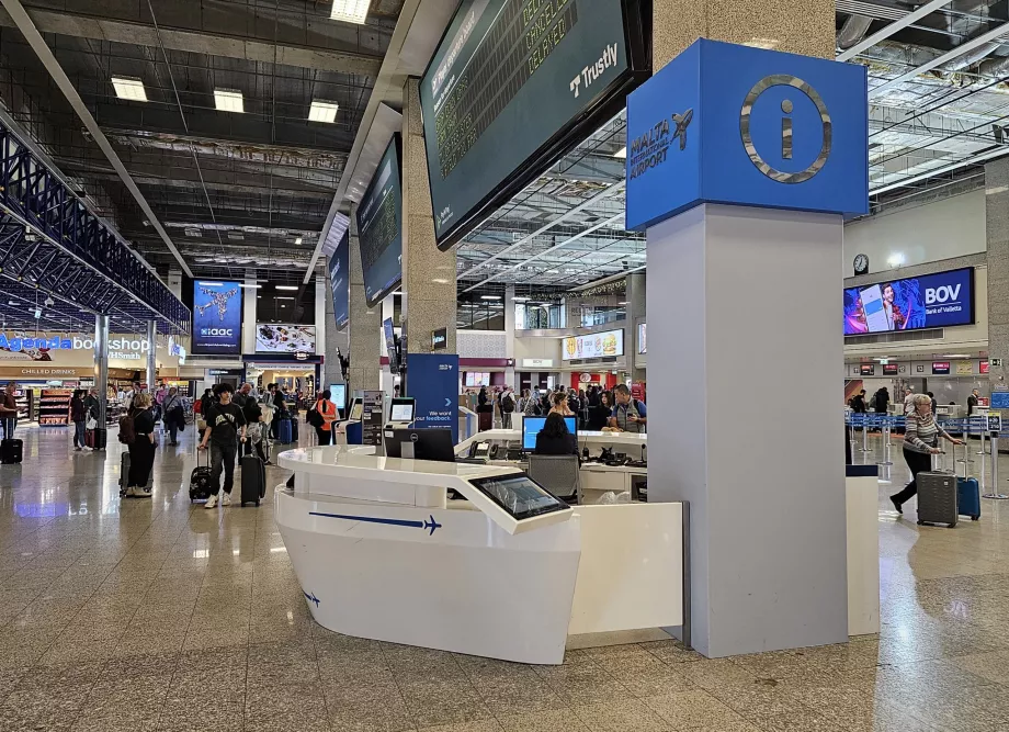 Information desk for luggage storage