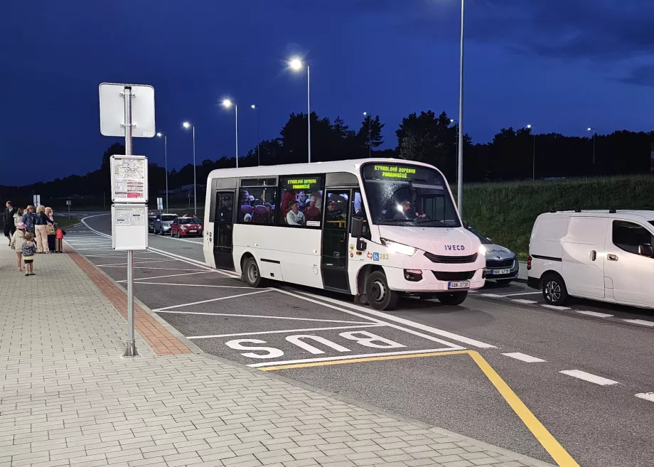 Shuttle bus to the car park