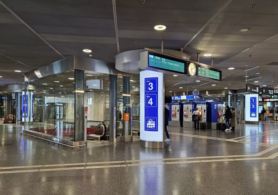 Entrances to train platforms