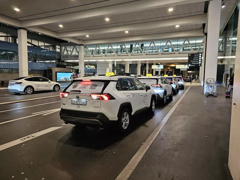 Taxi stand in front of the arrival hall