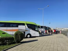 Tourist bus stops