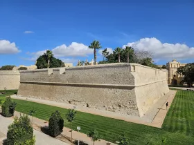 The ramparts on the inner part of Mdina