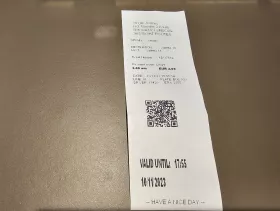 Single paper ticket