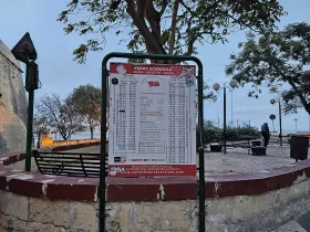 Valletta - Sliema ferry information board
