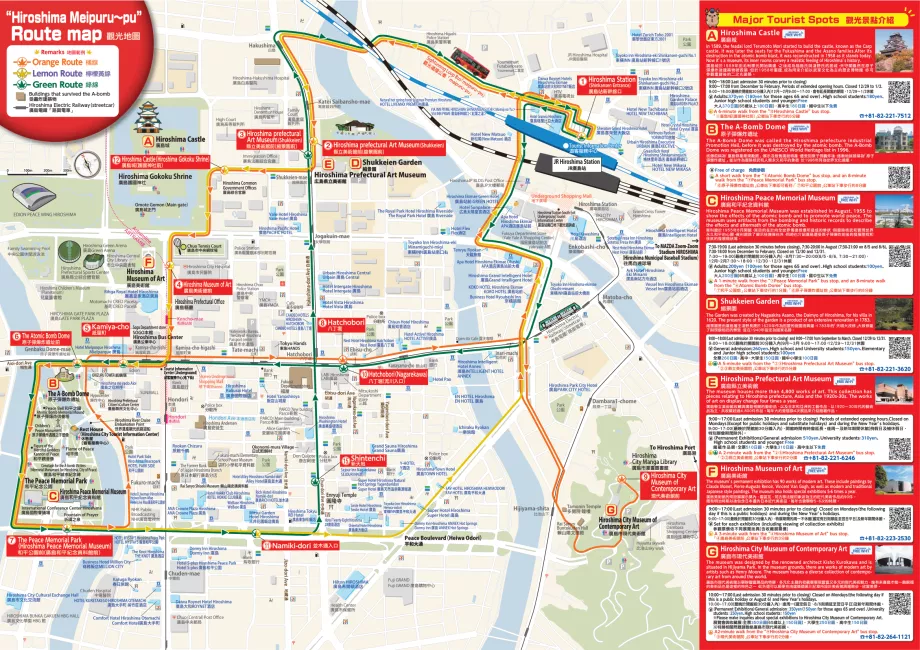 Map of tourist buses