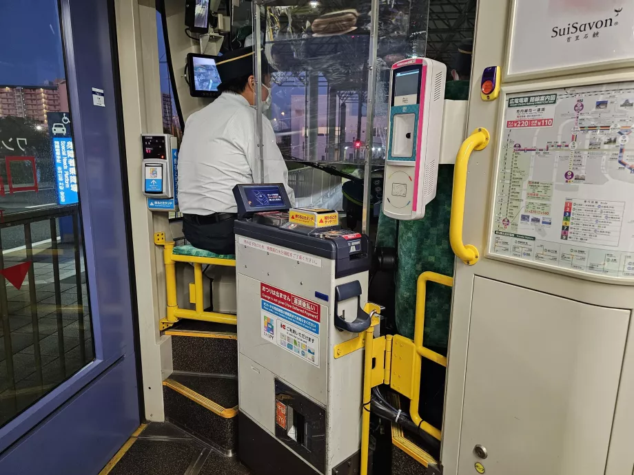 Paying tickets on the tram