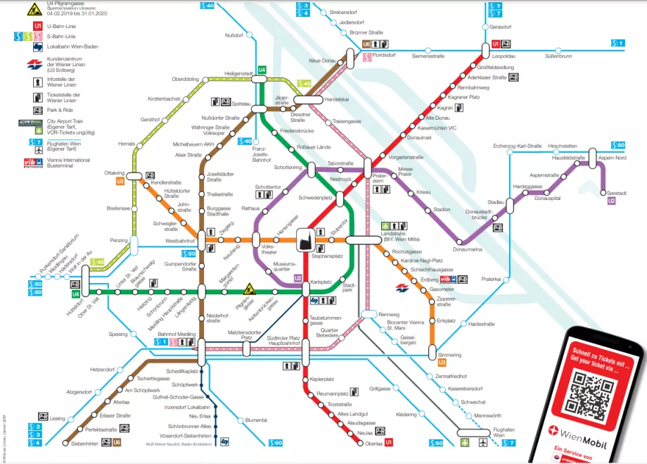 Map of the Vienna Underground