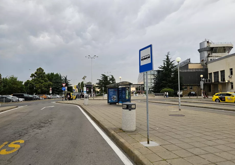 Bus stop in front of Terminal 1