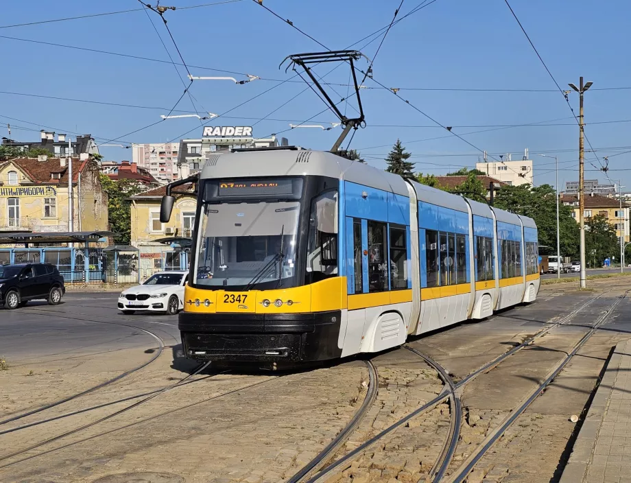 Modern tram in Sofia