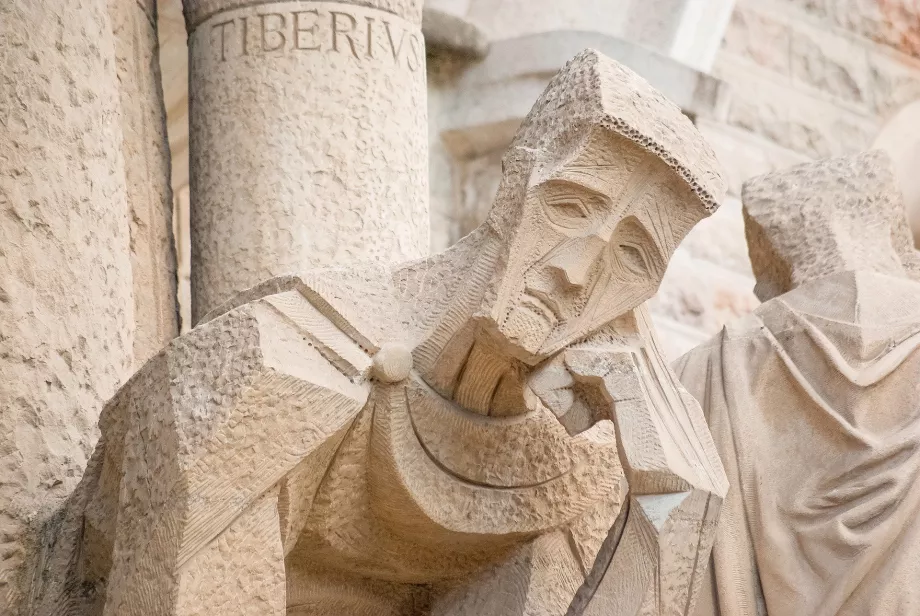 Statues on the facade of the church