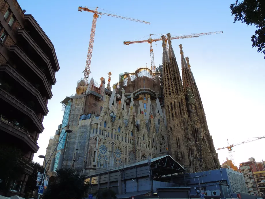 Ongoing construction of the Sagrada Família