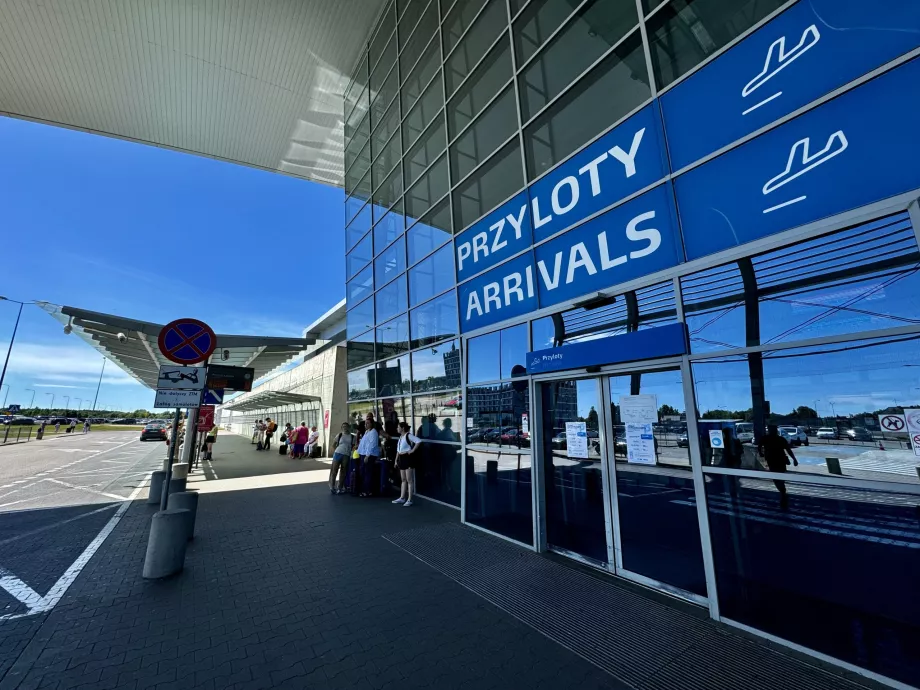 Arrivals and bus stop