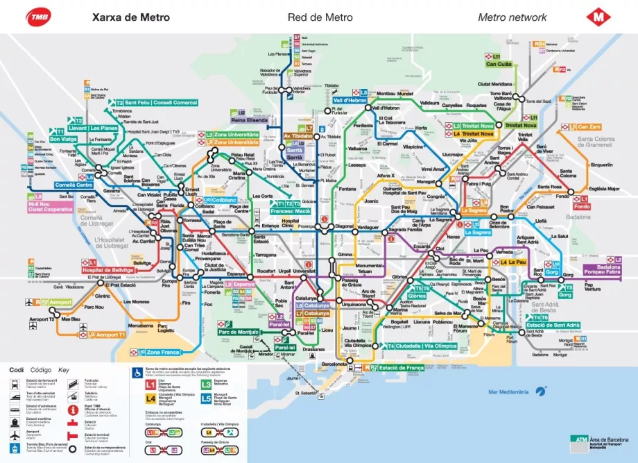 Metro Map of Barcelona