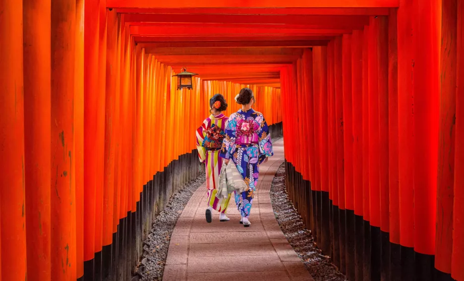 Ladies in kimono in Kyoto