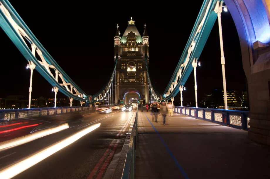 Walking across Tower Bridge