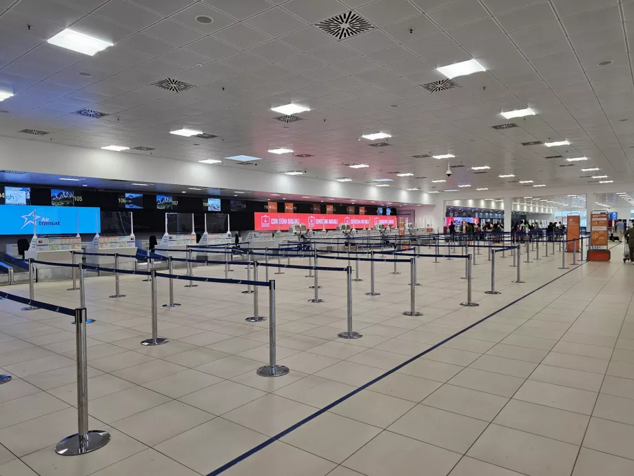 Check-in desks on the ground floor